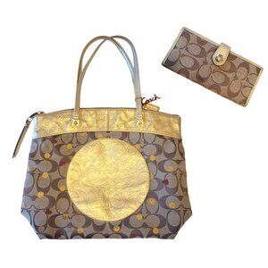 COACH Laura Signature Secret Admirer Tote with Wallet